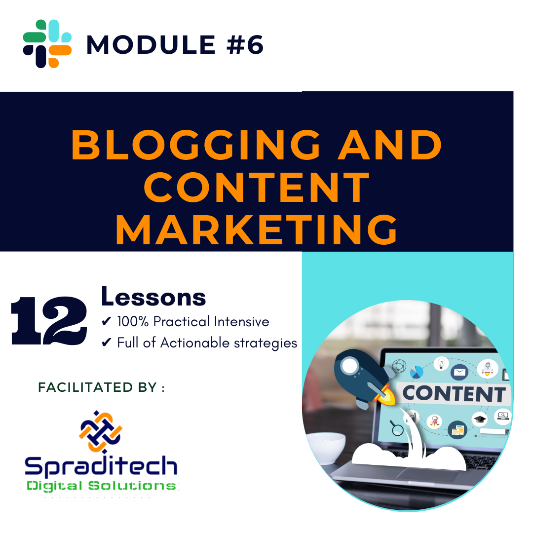 Blogging and Content Marketing in Spraditech Digital Marketing Training in Lagos